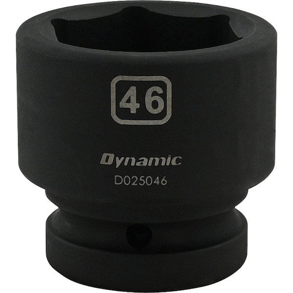 1" Drive Standard Socket, Black Phosphate, Tools 46MM X 1" Drive, 6 Point Standard Length